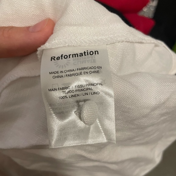 NWOT Reformation Rumi Linen Top in White - Picture 10 of 11